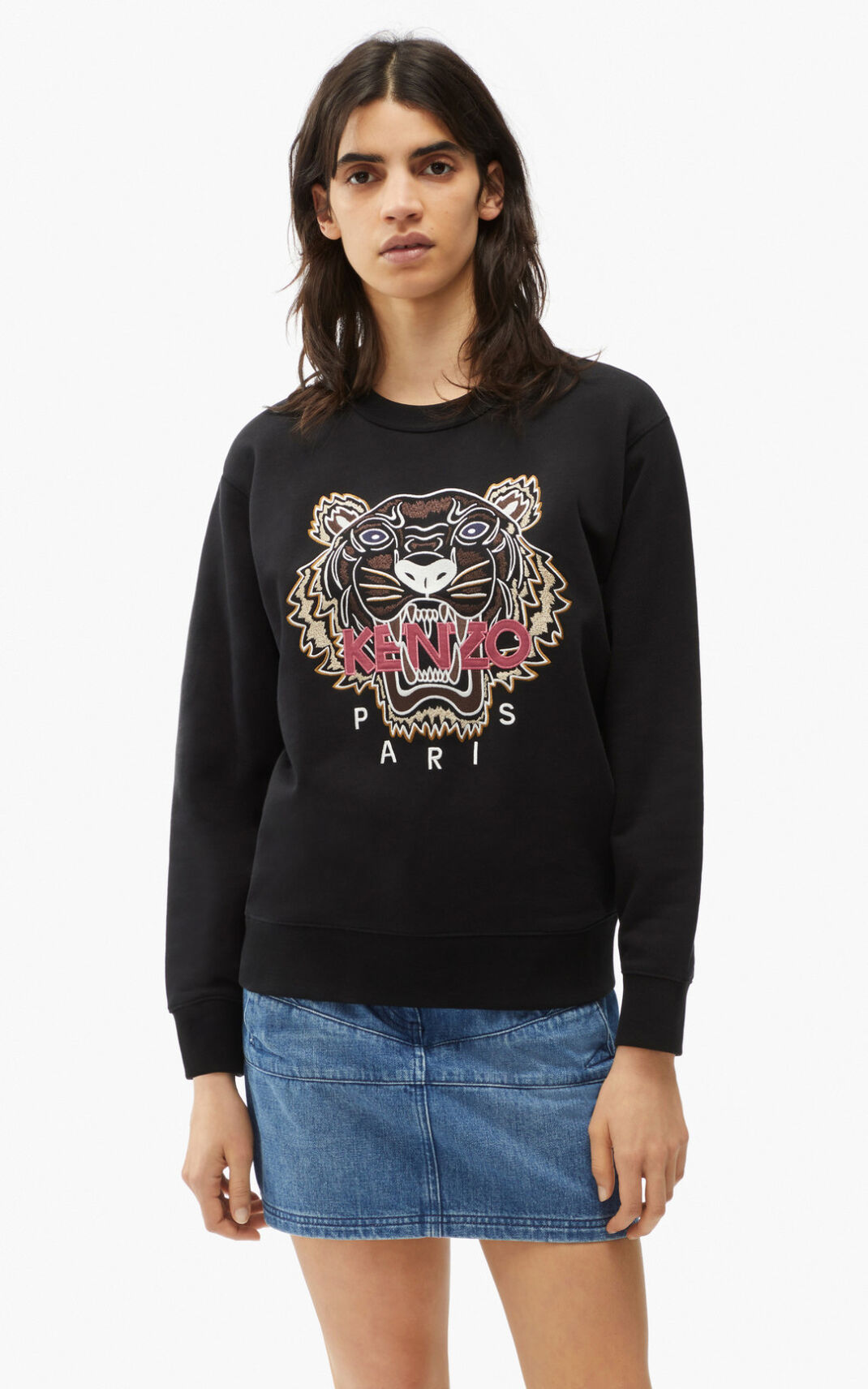 Kenzo Tiger Sudadera Mujer Negras | 4275319-AV